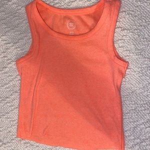 orange crop top